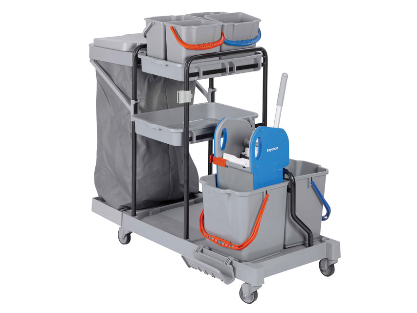 Daudzfunkcionālais tīrīšanas ratiņš