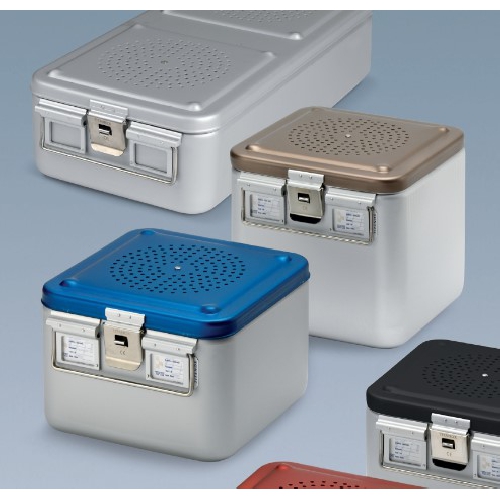 Alumīnija konteineris, pelēks vāks, ar 1 filtru 30x27x11