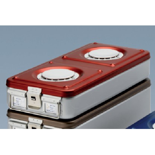 Alumīnija konteineris ar 1 vārstu 30x27x19.5 sarkans