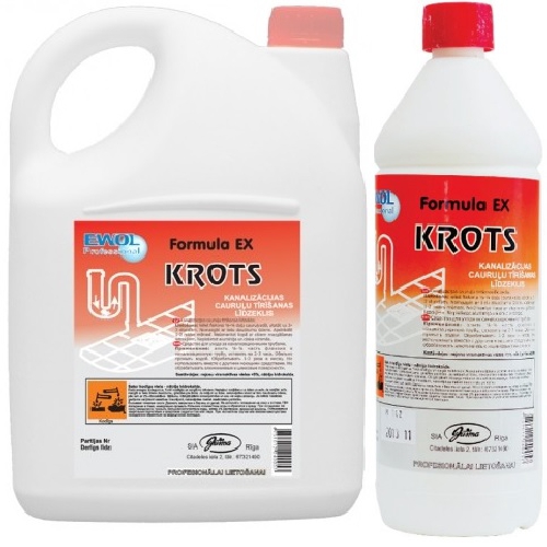 Ewol Professional Formula EX kanalizācijas cauruļu tīrīšanas līdzeklis1L
