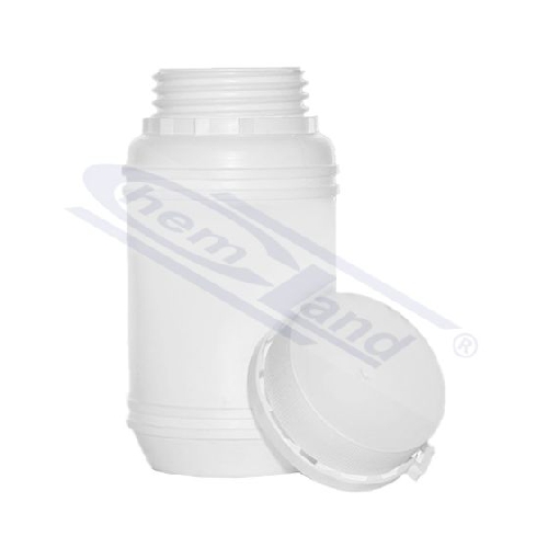 Baltas plastmasas trauks 600 ml, skrūvējams trauka vāks