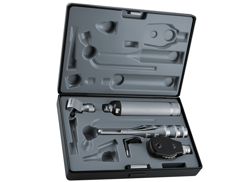 Ksenona halogēna diagnostikas oftalmo-otoskopa komplekts