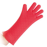 Silikona cimdi kartumizturīgi 35 cm sarkani