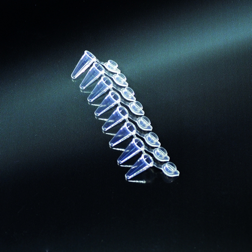 8-strip 0.1 ml pcr tubes with attached flat cap120pcs