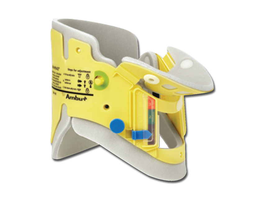 Regulējama kakla šina, bērnu, 12 izmēri, dzeltena, 1gab.