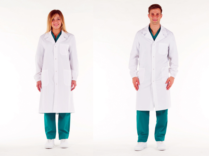 Balts halāts.Unisex.Izmērs 58