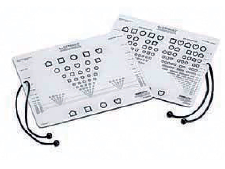 Redzes pārbaudes kartes. 40 cm. 1