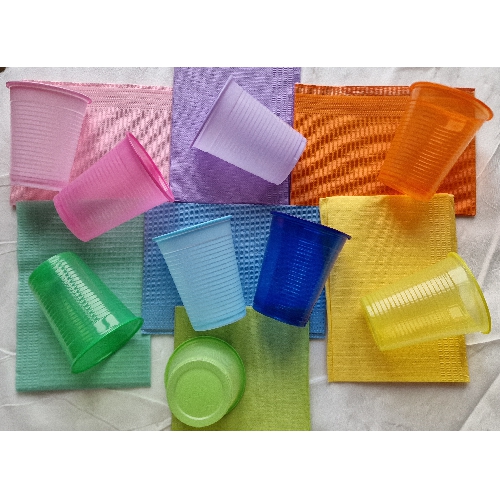 Stomatoloģiskās pacientu salvetes 3slāņi, gaiši zilas, N125