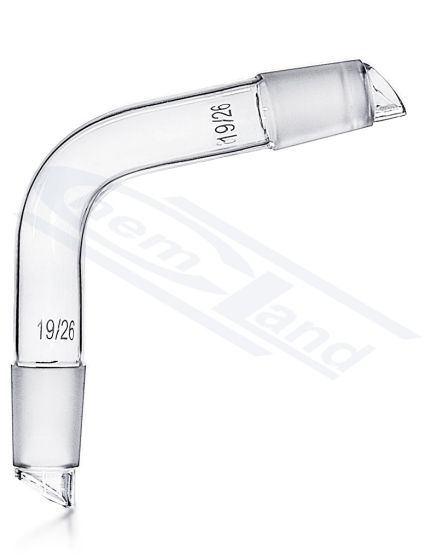 atjaunošanas līkums ar slīpu gala leņķi 105, 1 konuss 24/29, 1 konuss 19/26 GLASSCO