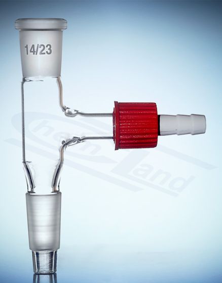 kontaktligzdas adapteris konusam ar sānu roku ar skrūvju vītni PP konuss 29/32 kontaktligzda 29/32 GLASSCO