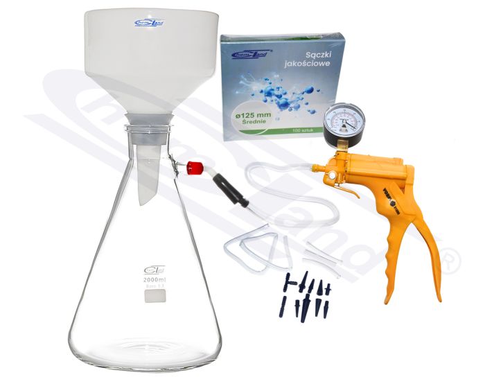 Buchnera vakuuma filtrēšanas komplekts, kolbas tilpums 01000ml, PP savienojums, vidējais 110 mm kvalitatīvs sietiņš