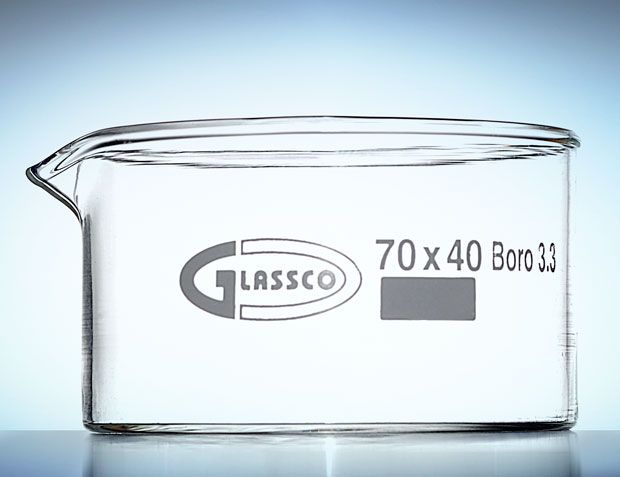 kristalizēšanas trauks ar izsmidzinātāju 00040ml 050x30 GLASSCO