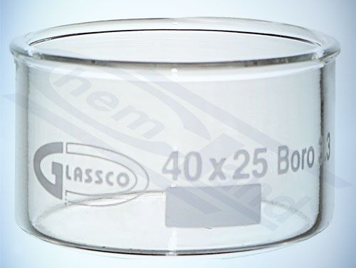 kristalizācijas trauks bez izlietnes 00060ml 060x035 GLASSCO