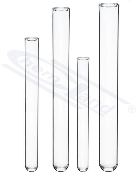 Bakterioloģiskā apaļā dibena mēģene Boro 5.1, tilpums 03,0 ml, 10 x 075 mm, GLASSCO