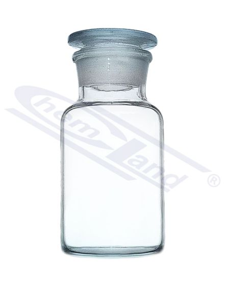 pudele ar aizbāzni caurspīdīga ar platu kakliņu 20000 neitrāls stikls