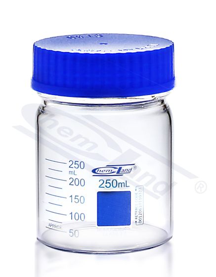 pudele ar skrūvējamu vāciņu BORO 3.3 GL80 00250ml CHEMLAND NEW LINE