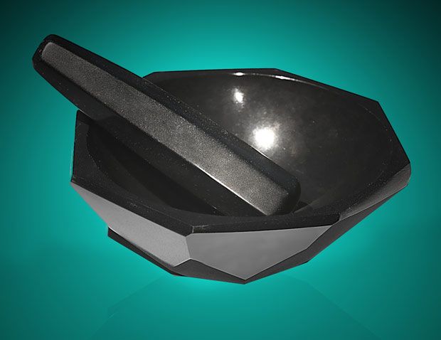 agāta miezeris - melns ar piestu diametrā. 150 mm