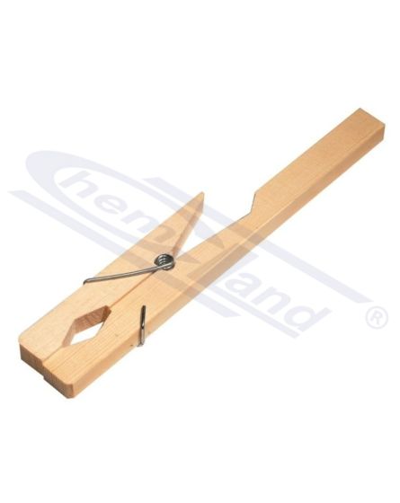 Mēģenīšu turētājs - koka, atvērums 20 mm, standarta, garums 18 cm x 1 cm