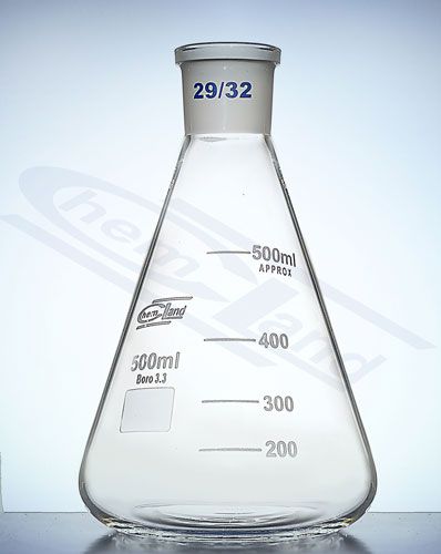 konusveida kolba NS .29/32 vāciņš. 00300ml CHEMLAND