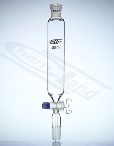 piltuve cilindriska 0050ml stikla aizbīdnis NS 19/26