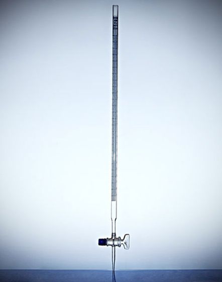 birete ar taisnu aizbāzni stikla zila graduācija Schellbach sloksne. cl.B 100ml