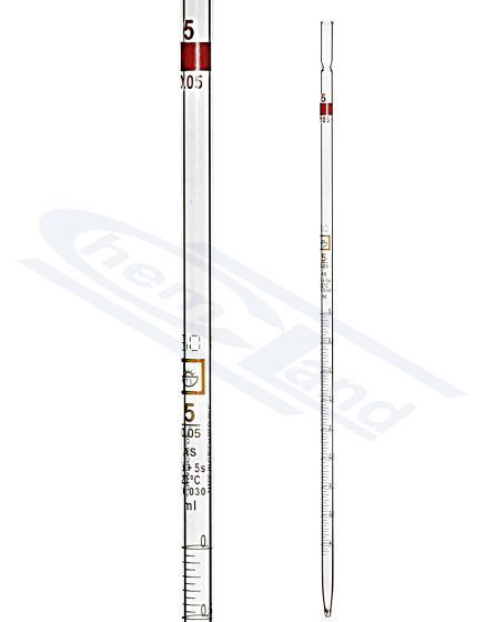 graduēta pipete CZECH 050(0,2) klase AS partijas Nr. Brūna skala
