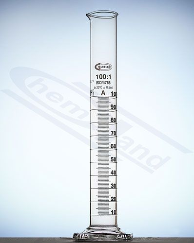 cilindrs A klases brūna gradācija ar partijas sertifikātu 2000ml stikla pamatne GLASS
