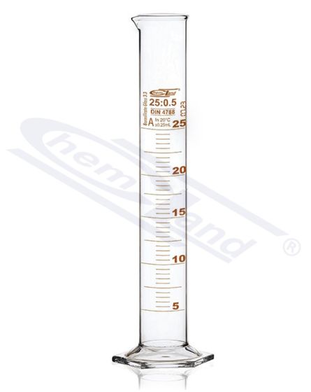 CHEMLAND mērcilindrs NEW LINE Kl A sk. Brūns SERTIFIKĀTS 0050ml st.stikls