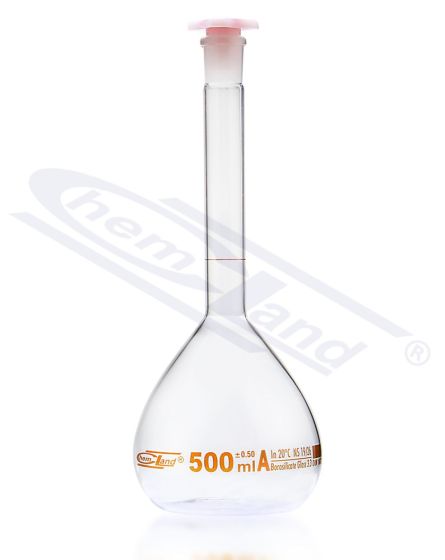 mērkolba CHEMLAND NEW LINE ar sertifikātu cl.A 0100ml brūna skalas ligzda 14/23