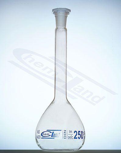 mērkolba cl.B 0500ml 19/26 CHEMLAND - zila graduācija