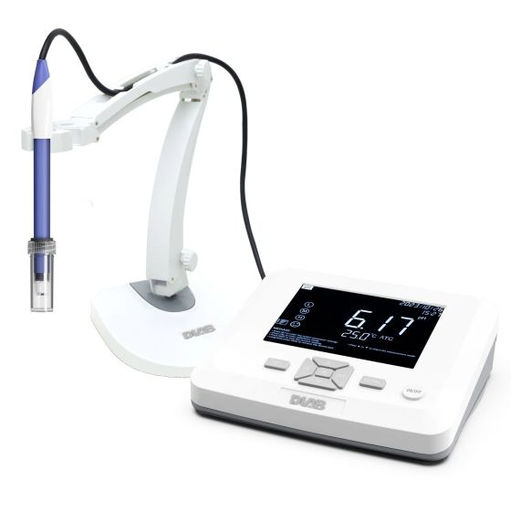 Laboratorijas pH mērītājs -2 līdz 20 pH , 1999 mV , 0 līdz 100 oC Temperatūra, komplekts ar elektrodu statīvu